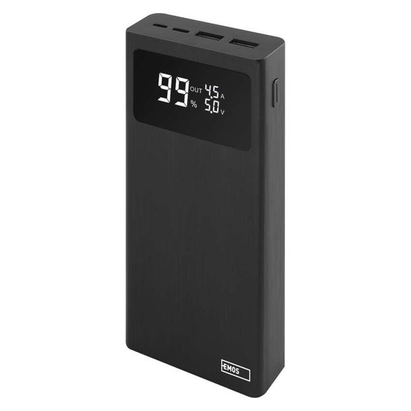 EMOS BETAQ 20 Portable Power bank, 20 000 mAh, 22.5 W, black image 1