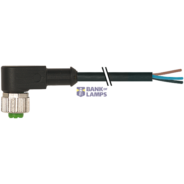 M12 female 90° A-cod. with cable RADOX EM 104 5x0.5 bk 10m image 2