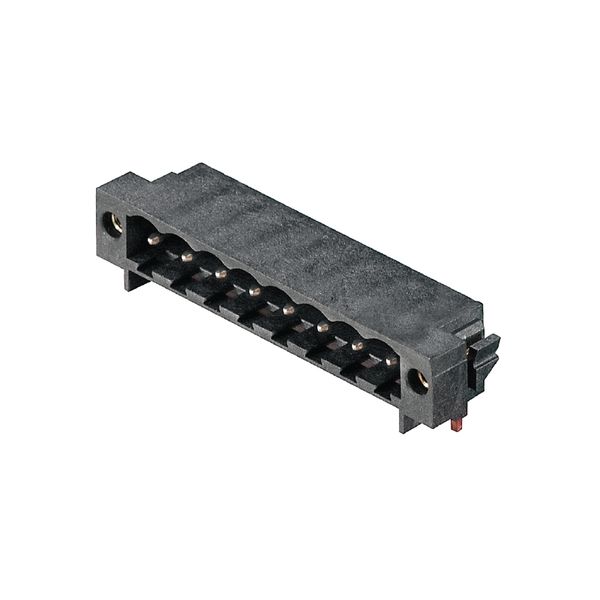 PCB plug-in connector, male header, Solder flange, THT/THR solder connection, 5.08 mm, Number of poles: 2, 270°, Solder pin length (l): 1.5 mm, tinned, black, Tape image 2