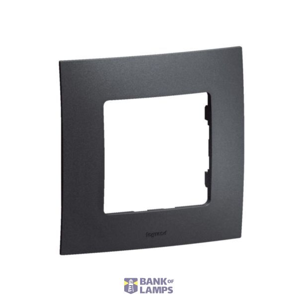 PLAQUE 1 POSTE GRIS FONCE image 1