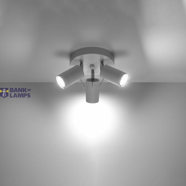 RING CEILING LAMP 3P WHITE GU10 3X40W IP20 image 7