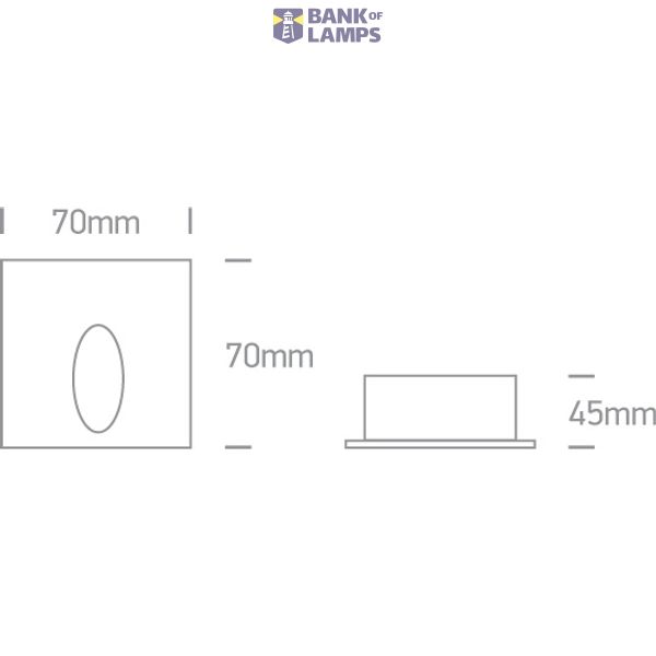 WHITE RECESSED IP54 3W WW 100-240V image 2