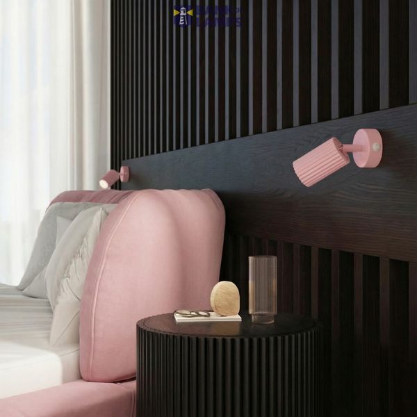Wall lamp KARBON pink with a switch image 8