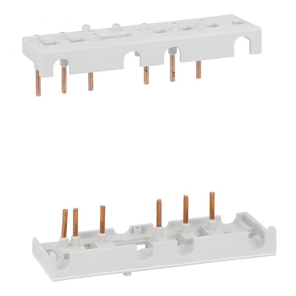 Rigid connecting kit for three-pole reversing contactor assembly, for contactors BF09...BF25 side by side with BFX5002 or BFX5003 interlock image 1