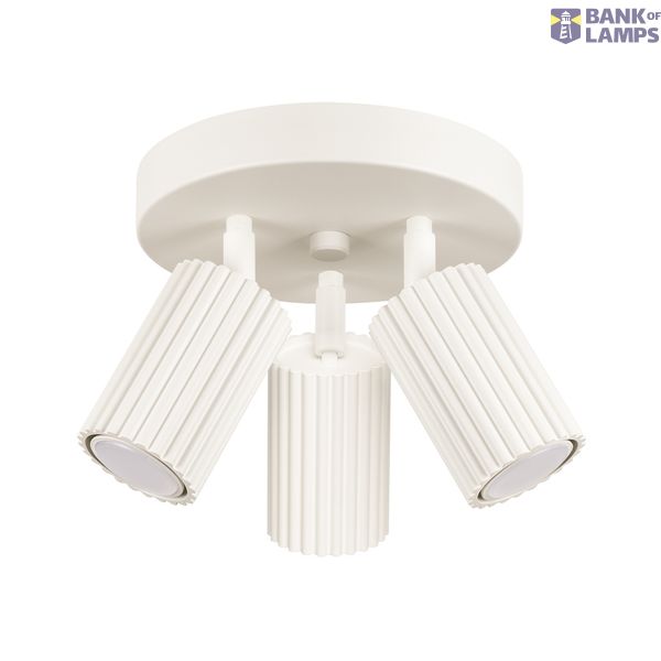 MINIMALIST BEIGE CEILING LAMP FROM THE CARBON SERIES, ADJUSTABLE SPOTLIGHTS, ROUND ROSETTE 3XGU10 image 3