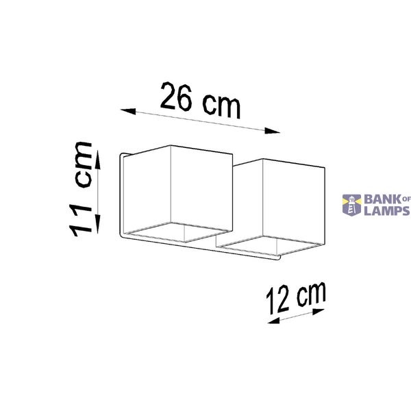 WALL LAMP QUAD 2 GREY G9 2X40W IP20 image 4
