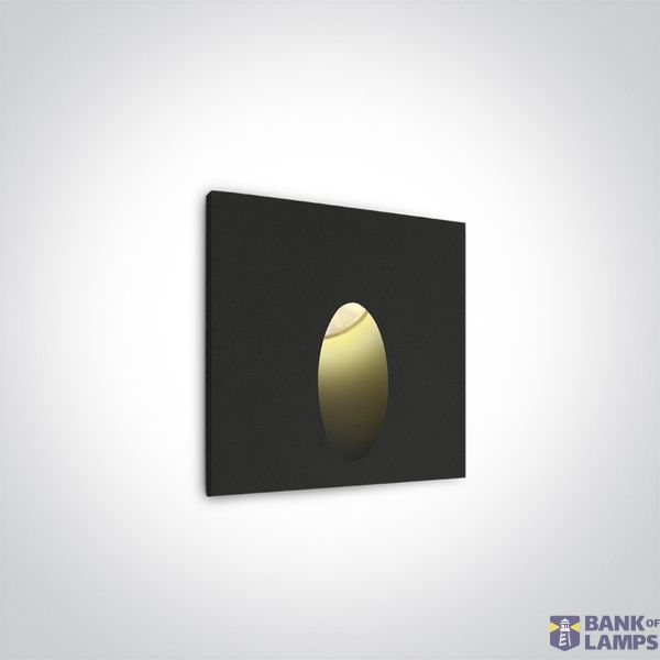 BLACK RECESSED IP54 3W WW 100-240V image 1