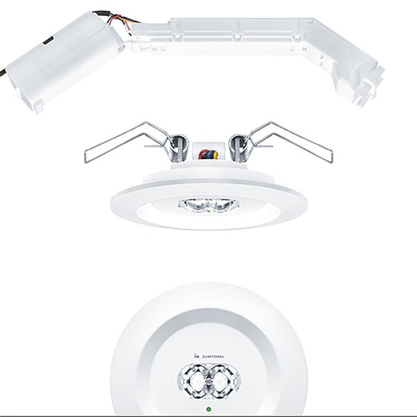 RESCLITE PRO MRCR ANT HP E3D WH - Safety luminaire image 1