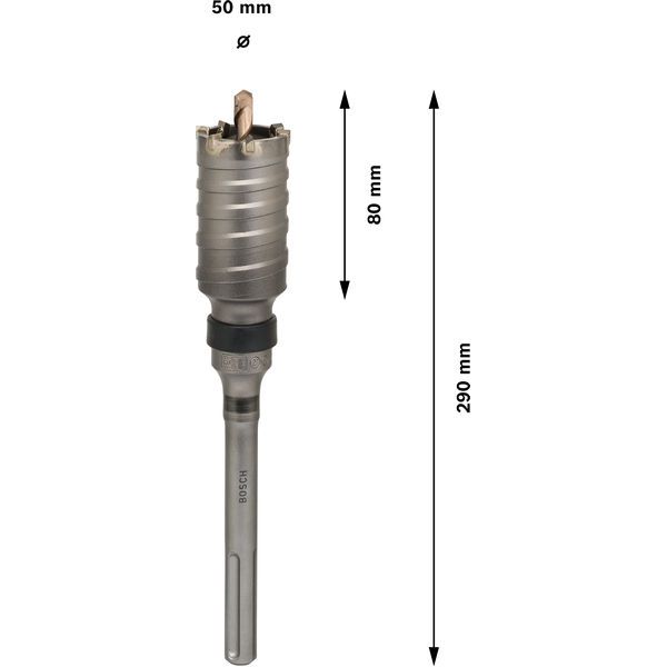 SDS-max-9 core cutter 50 x 80 x 160 mm image 2