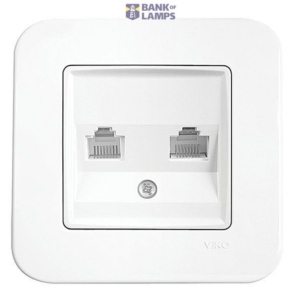 Linnera-Rollina Data+Numerical Phone Socket (CAT6+CAT3) White image 1