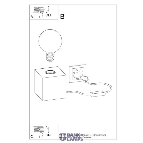 ARIZ DESK LAMP NATURAL WOOD E27 1X60W IP20 image 4