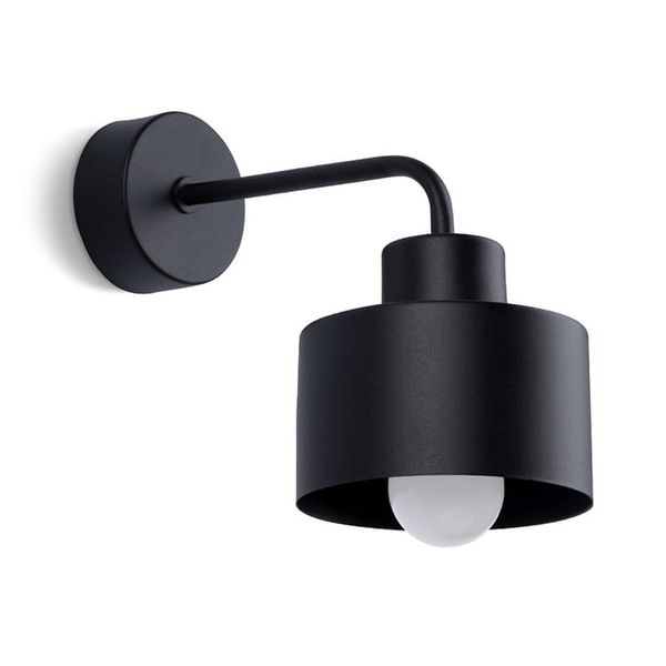 WALL LAMP SAVAR 1 BLACK E27 1X60 IP20 image 1