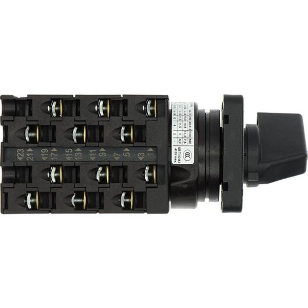 T0-6-8370/E Changeoverswitches, T0, 20 A, flush mounting, 6 contact unit(s), Contacts: 12, 90 °, maintained, Without 0 (Off) position, 1-2, Design number 8370 image 3