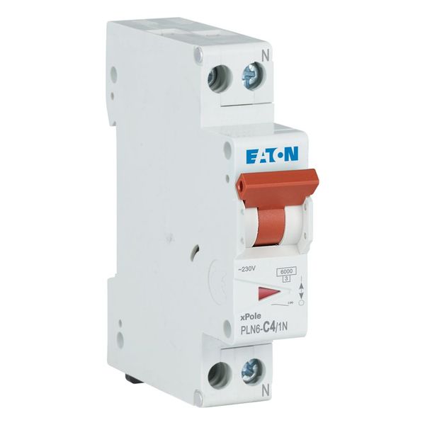 Miniature circuit breaker (MCB), 4 A, 1p+N, characteristic: C image 9