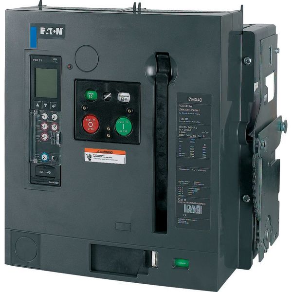Circuit-breaker, 3 pole, 2000A, 66 kA, Selective operation, IEC, Withdrawable image 3
