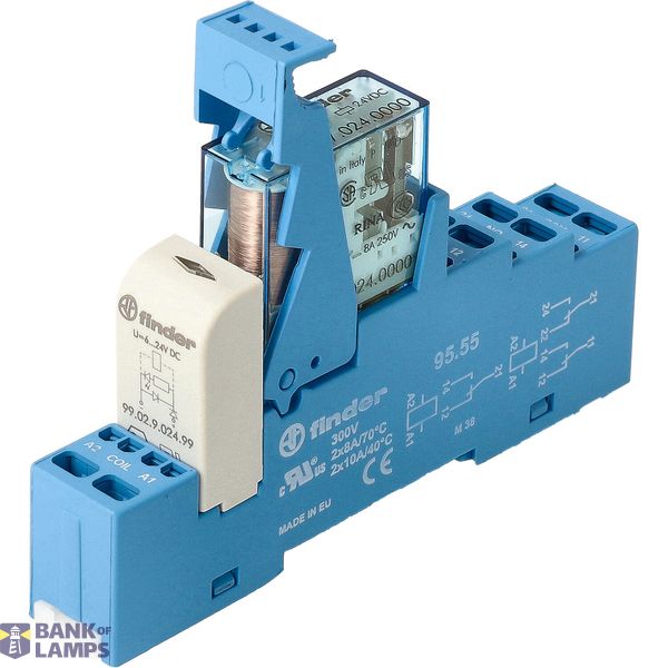 Rel. interface Mod.screwless 2CO 8A/24VDC SEN/Agni/LED/diode (48.72.7.024.0050) image 3