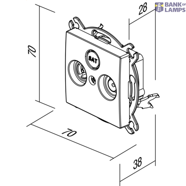 SOCKET TV-R END-LINE 1dB AT XO 4417031 image 4