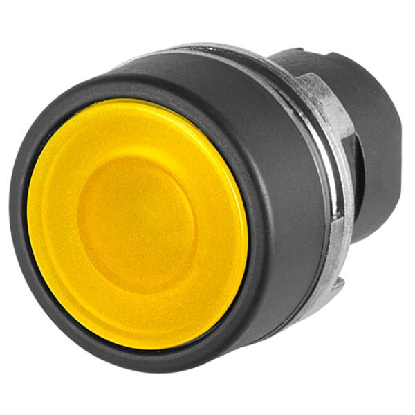 Guarded push-button, illuminated, yellow image 1