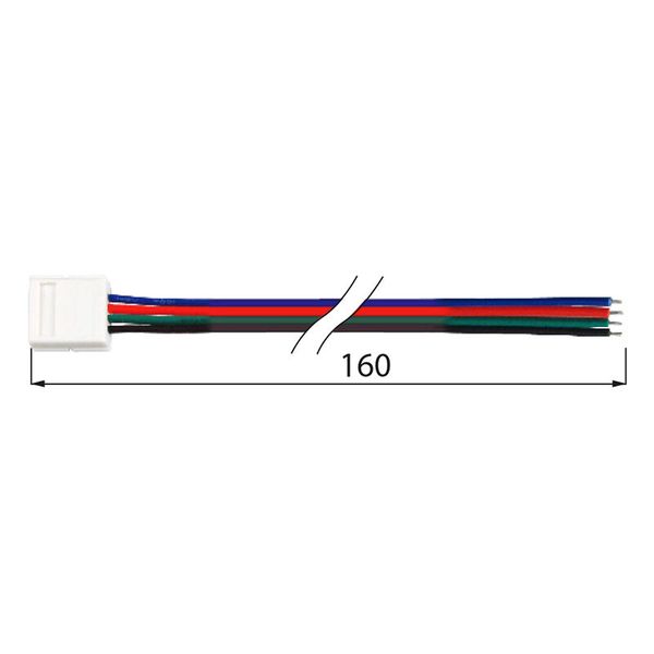 Connection connector for RGB LED strips, width 10 mm, 4 pins image 1