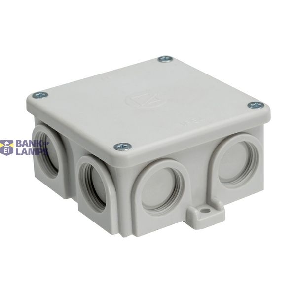 K76, bakelite junction box, colour-grey, IP54, 500V, 7 entrances image 1