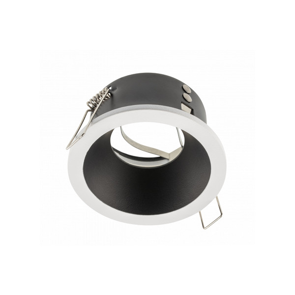 Spot luminaire housing ELVA, IP54, Ø85x45 mm, white/black image 1