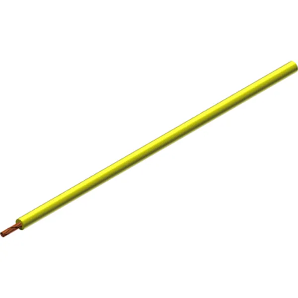 Silicone-switching strand, extremely flexible, halogen free, Cableline, 2.5 mm², 651 x 0.07 mm, yellow, outer Ø 3.9 mm, 61.7556-10024 image 1