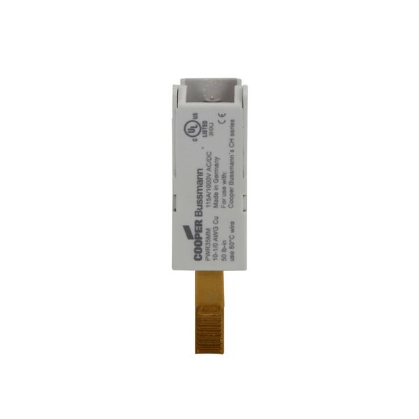 Eaton Bussmann series comb busbar, 1000 Vac, 100 Vdc, 115A, Non Indicating, Busbar Feeder Terminal image 1
