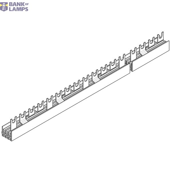 Busbar fork, 18mm, 4-pol. 10mmý, 1m, no break out version image 1