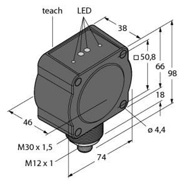 Radar Sensor With Switching Outputs   QT50R-EU-AF2Q image 2