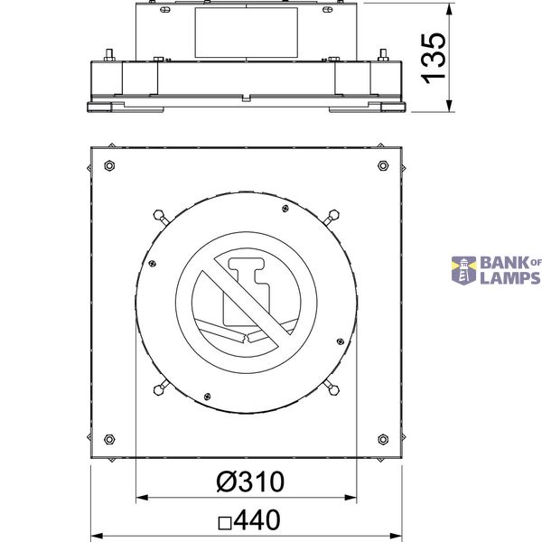 In-concrete box for GESR9 440x400x135 Steel Strip galvanised image 2