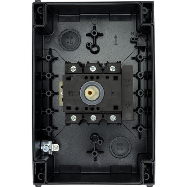 P3-63/I4/SVB/HI11 Main switch, P3, 63 A, surface mounting, 3 pole, 1 N/O, 1 N/C, Emergency switching off function, With red rotary handle and yellow locking ring, Locka image 5