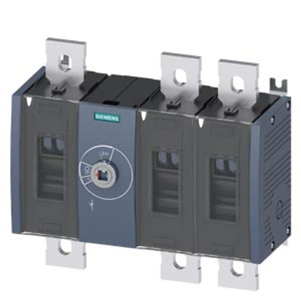 SWITCH-DISCONNECTOR 1000A, FRAME SIZE 4, 3-POLE LATERAL DRIVE LEFT BASIC UNIT WITHOUT HANDLE FLAT TERMINAL image 2
