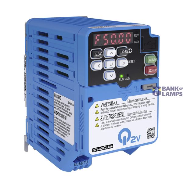 Inverter Q2V 200V, ND: 3.5 A / 0.75 kW, HD: 3 A / 0.55 kW, without int AA058322B image 1