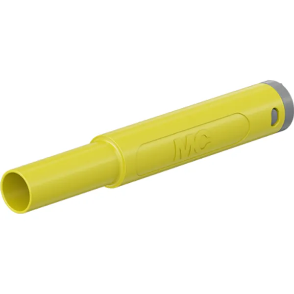 4 mm plug, crimp connection, 2.5 mm², CAT II/CAT III, yellow, 66.2046-24 image 1