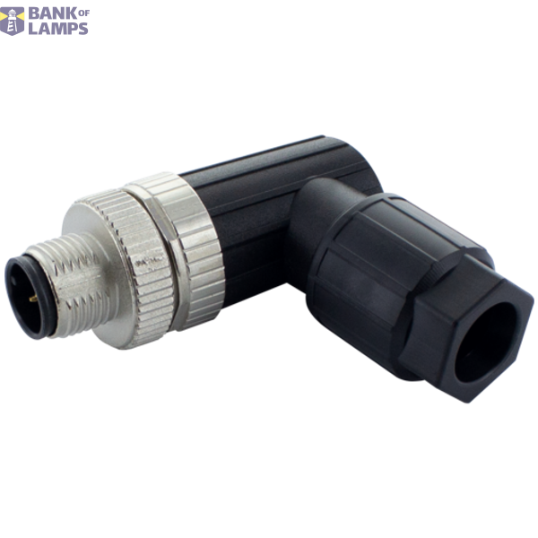 M12 male 90° A-cod. Push-Lock 4-pol., 0.14 - 0.75mm², 4 - 8mm image 1