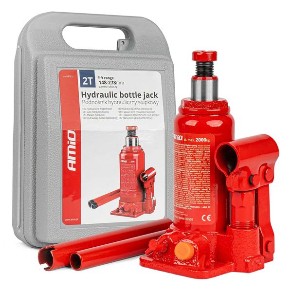 Bottle hydraulic jack 2T PVC box AMIO-04182 image 1