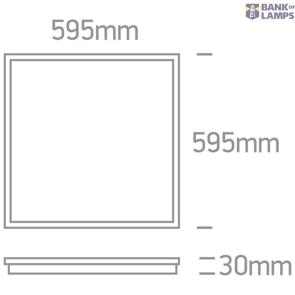 WHITE 40W CCTV 60x60 UGR19 PANEL IP20 230V BACKLIT image 2
