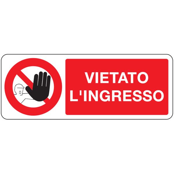 Prohibition sign - Al - 330x125 mm image 1
