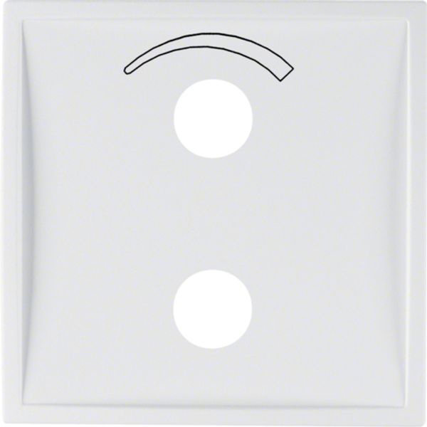 Central part for a radio system with a small volume, place for headphones and volume control with print, Berker S.1/B.x, white, matt image 1