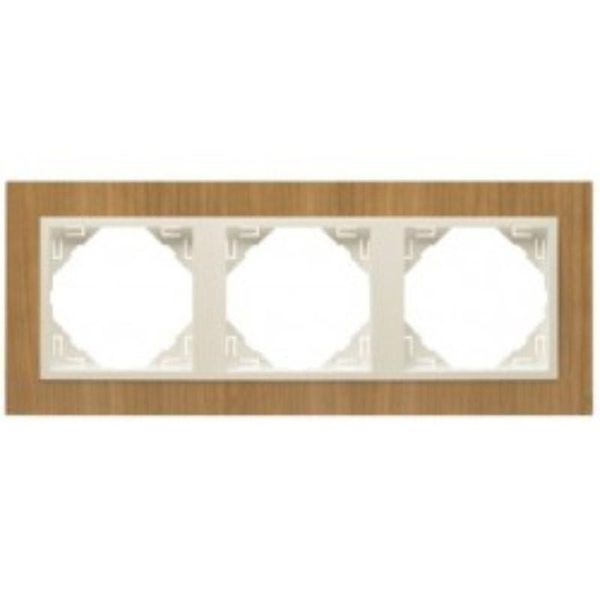 TRIPLE FRAME CHERRY-TREE/PEARL image 1