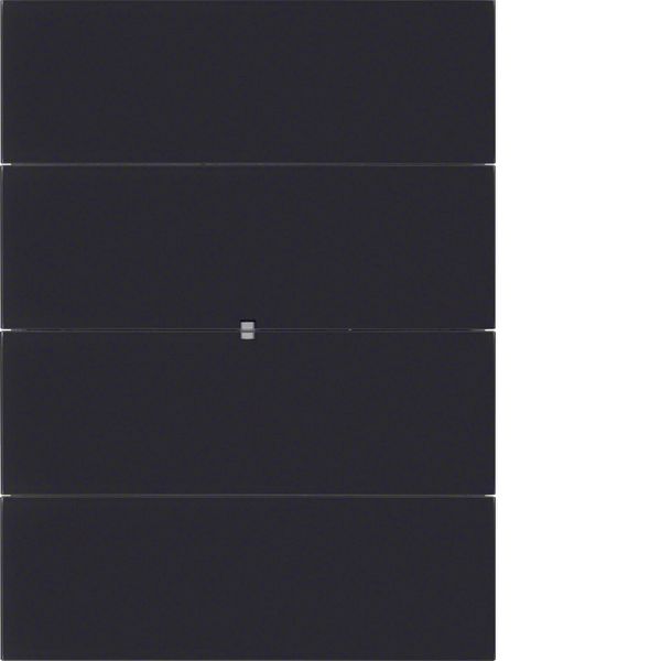 B.IQ push-button 4gang for light scenes, KNX - B.IQ, glass black image 1