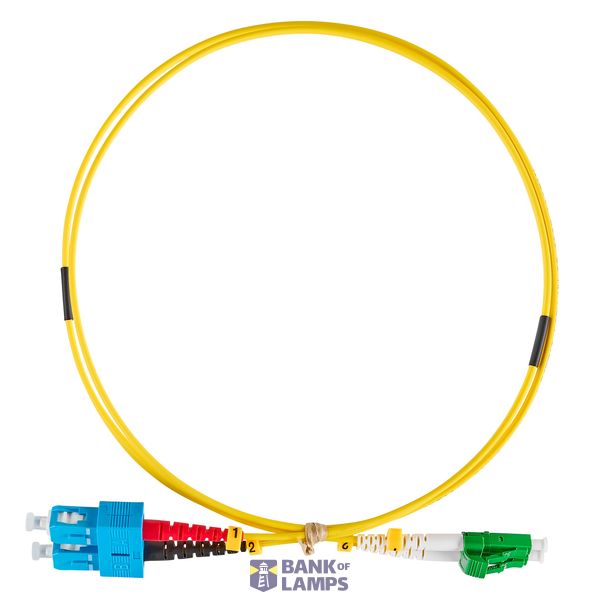 Duplex fiber optic patch cord SC/UPC – LC/APC, 9/125 µm, OS2, 3.0 m image 1