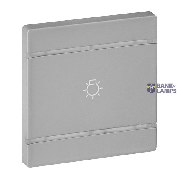 Cover plate Valena Life - light symbol - 2 modules - aluminium image 2