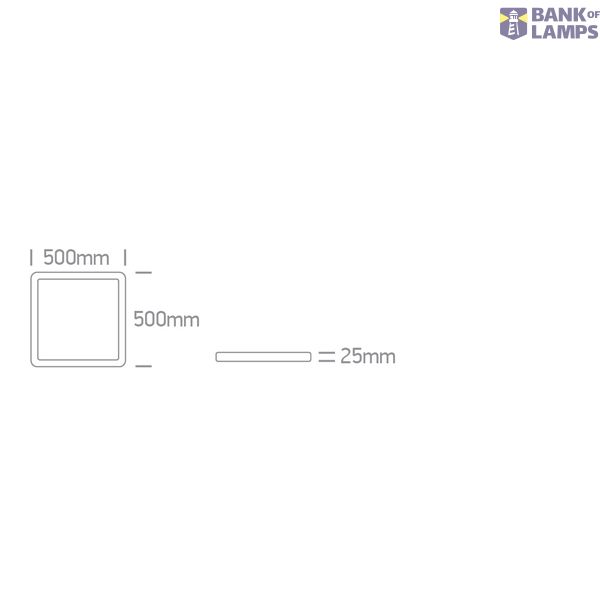 WHITE PLAFO SQUARE 40W CCTV UGR19 230V image 2