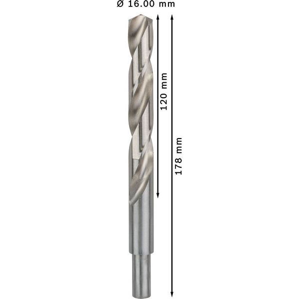 Metal drill bits HSS-G, DIN 338 16 x 120 178 mm 4 pcs. image 1