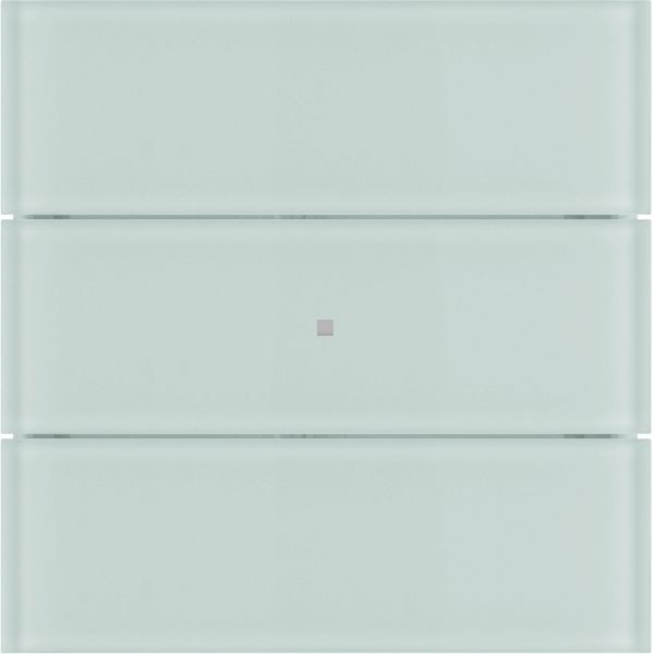 B.IQ push-button 3gang comf, KNX - B.IQ, glass p. white image 1