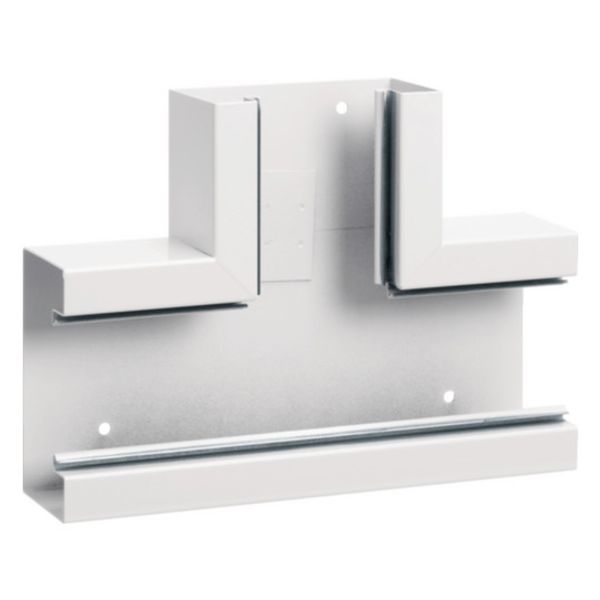 T-piece made of basic profile for BRS 68x130mm upper part 80mm sheet steel traffic white image 1