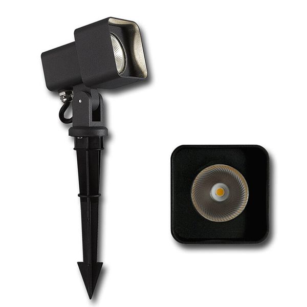 Kira LED lamp, 7W, 4000K, IP65, black color image 1