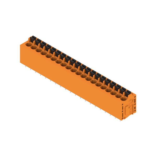 Printed circuit board terminals, 5.00 mm, Number of poles: 20, 180°, Solder pin length (l): 3.5 mm, tinned, orange, PUSH IN with actuator, Clamping range, max. : 2.5 mm², Box image 2