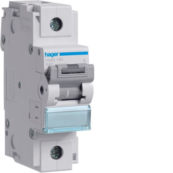 MCB 1P 15kA B-80A 1.5M image 1